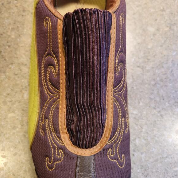 Puma Speedcat Brown and Yellow Scroll Slip on Sneakers Driving Shoes Women's 7.5 - Picture 6 of 9